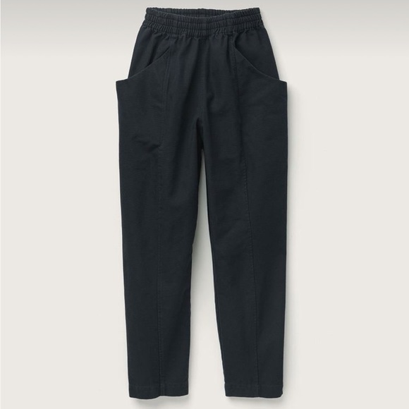 Elizabeth Suzann Clyde Work Pant Cotton Canvas Navy 0 Short NEW
